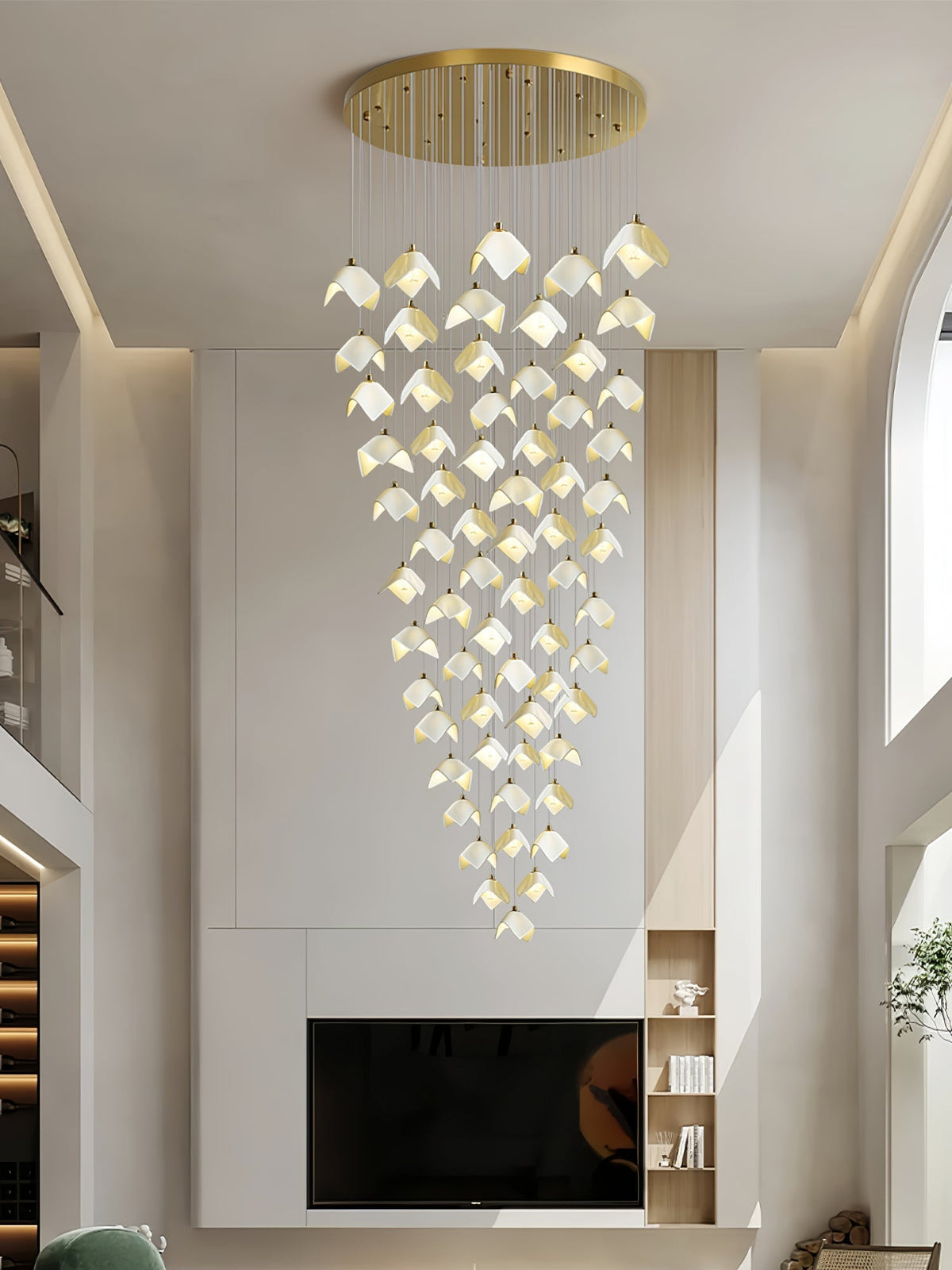 Cithayra Geometrische glas messing kroonluchter