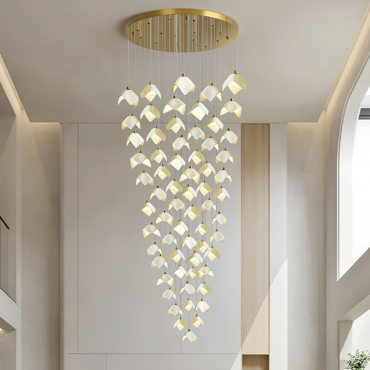Cithayra Geometrische glas messing kroonluchter