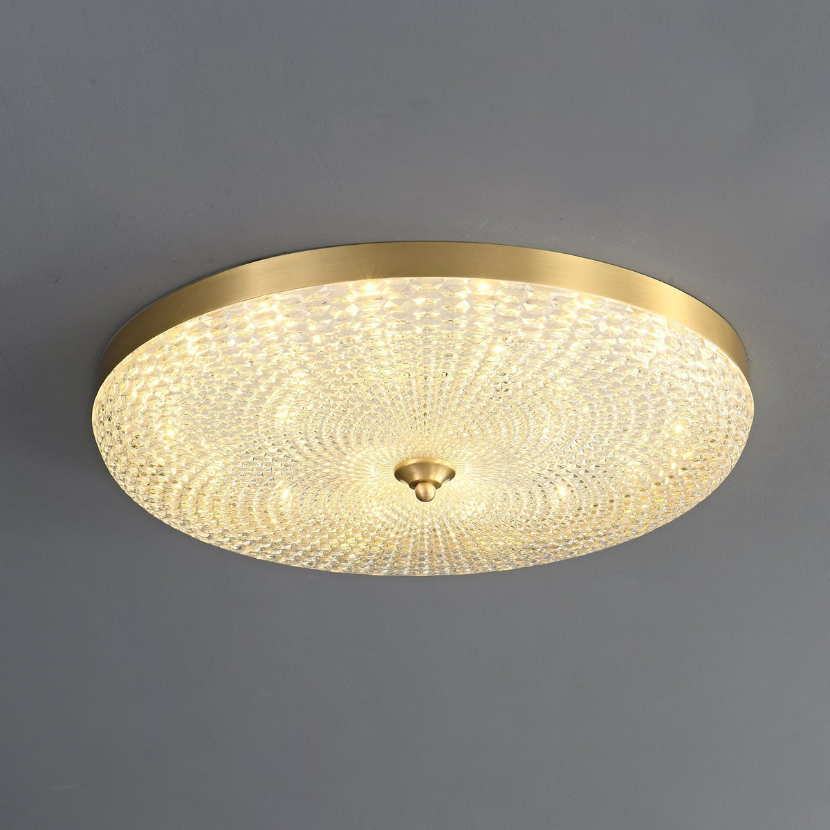 Orlena moderne minimalistische plafondlamp van messing en acryl