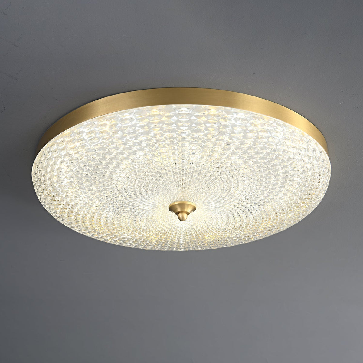 Orlena moderne minimalistische plafondlamp van messing en acryl