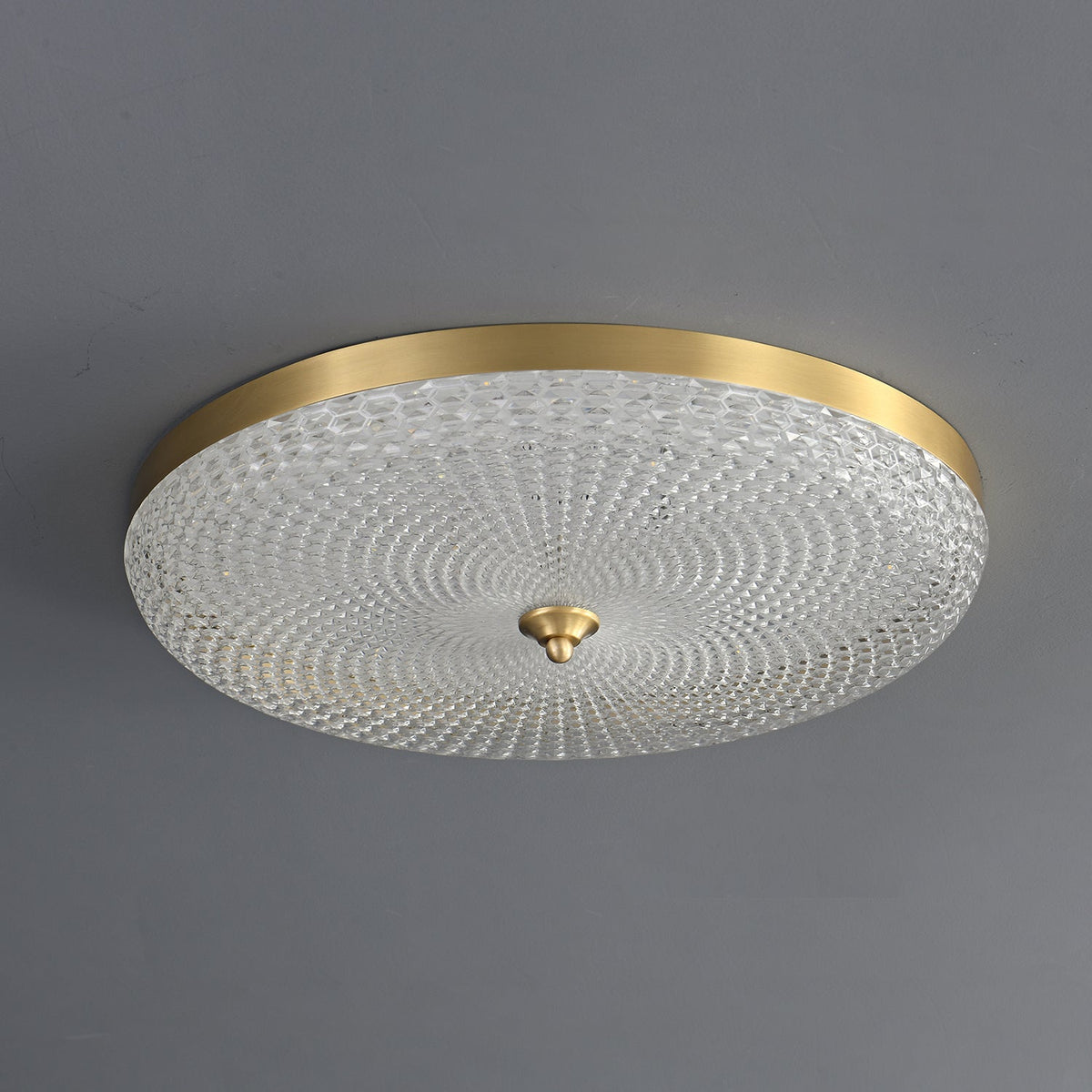 Orlena moderne minimalistische plafondlamp van messing en acryl