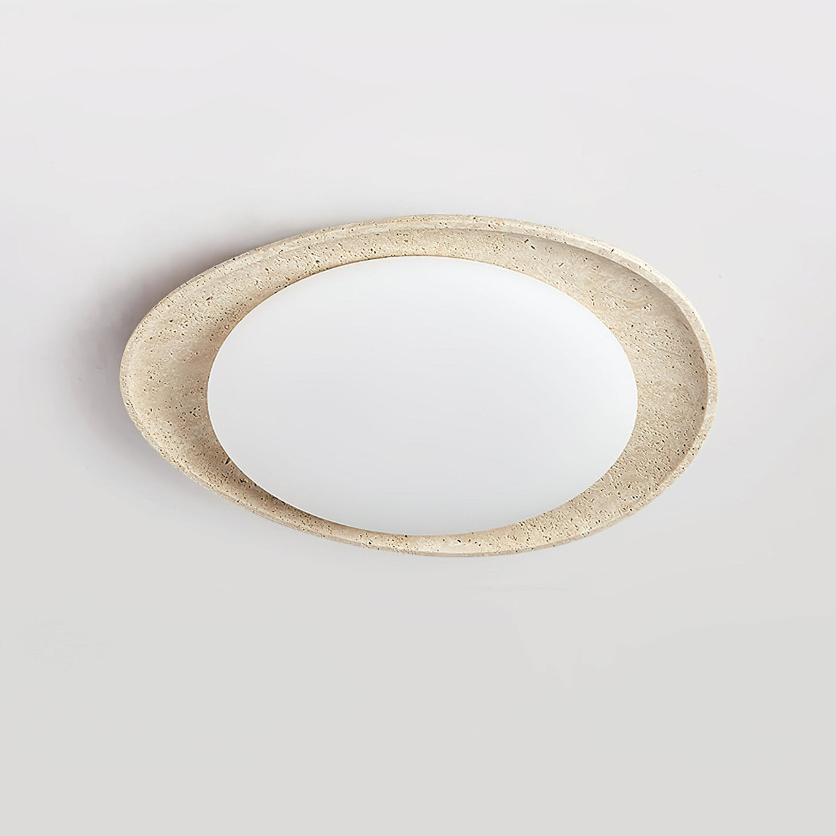 Cunorarae plafondlamp van geel travertin