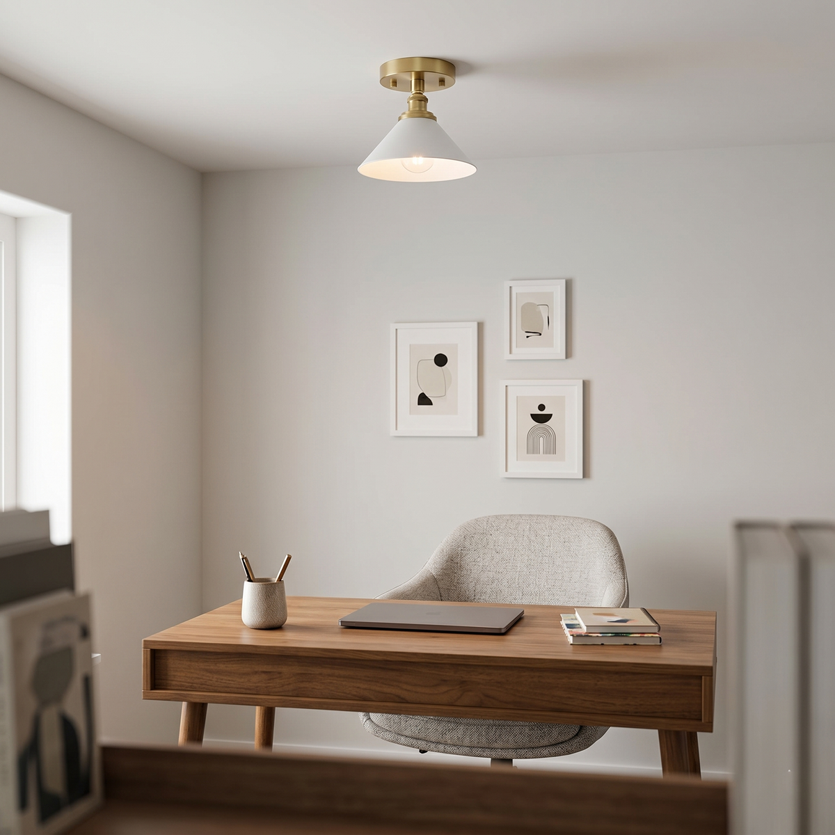 Aureleon messing minimalistisch plafondlamp