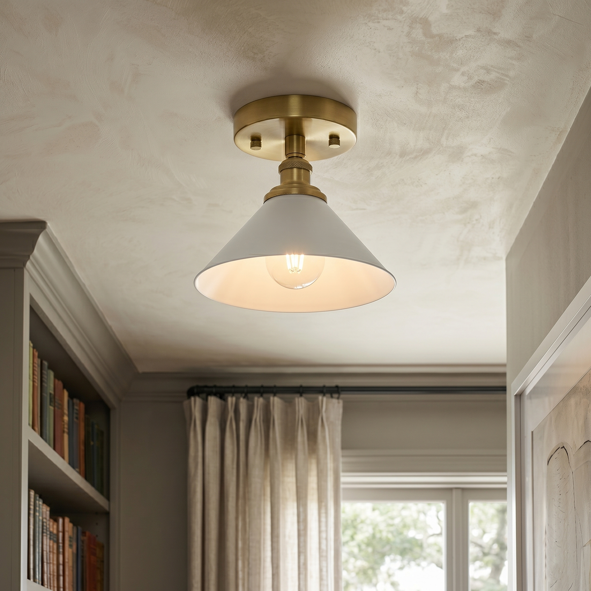 Aureleon messing minimalistisch plafondlamp