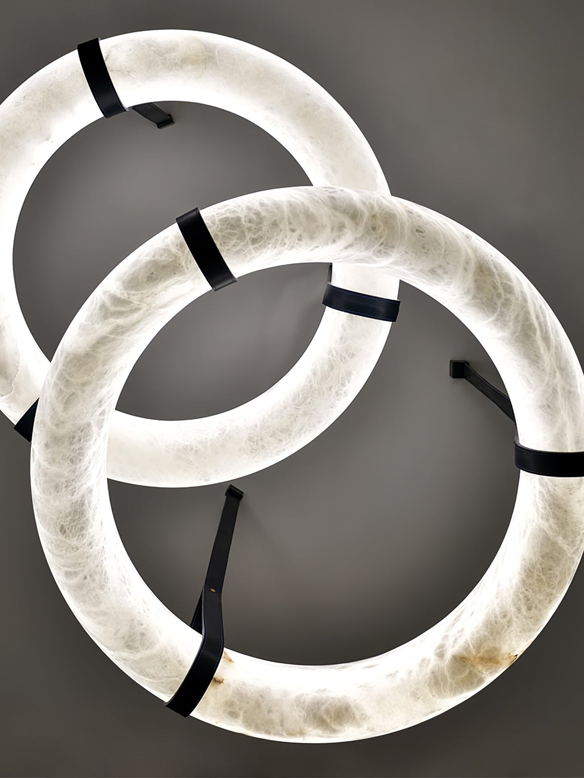 Lixor albasten kroonluchter Ring leren riem Versie A