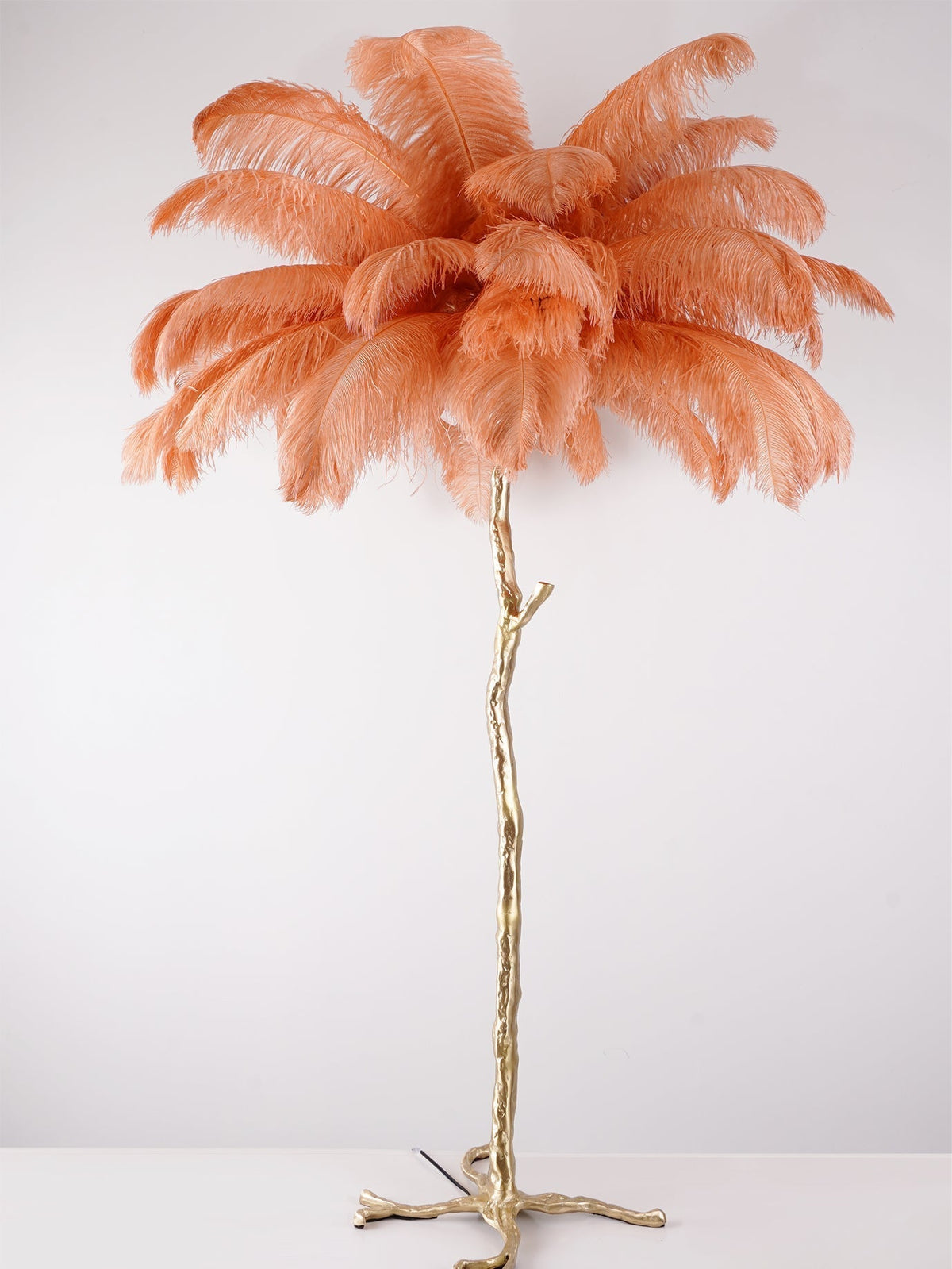 Selis Feather messing vloerlamp