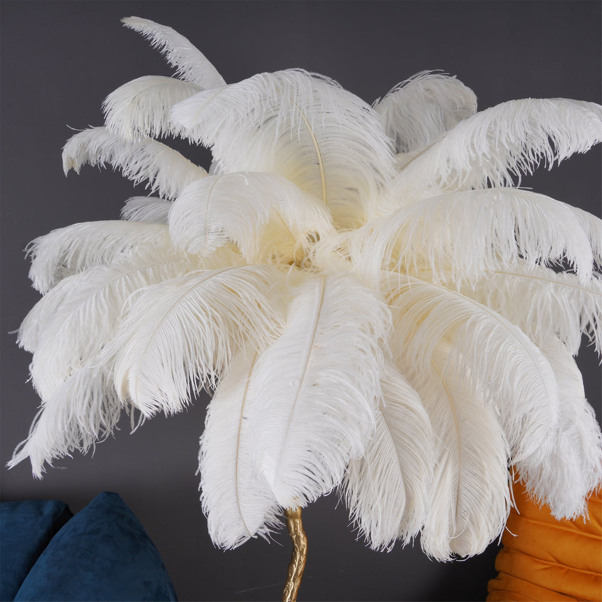 Selis Feather messing vloerlamp