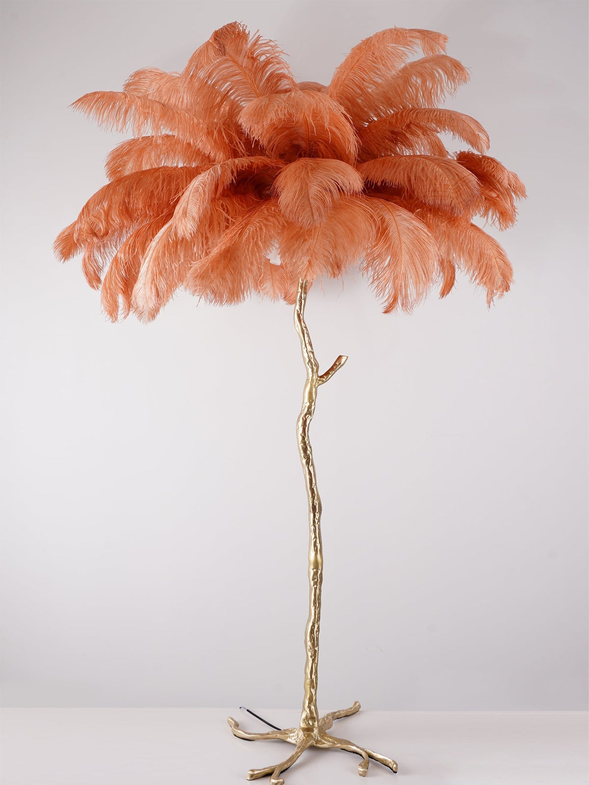 Selis Feather messing vloerlamp