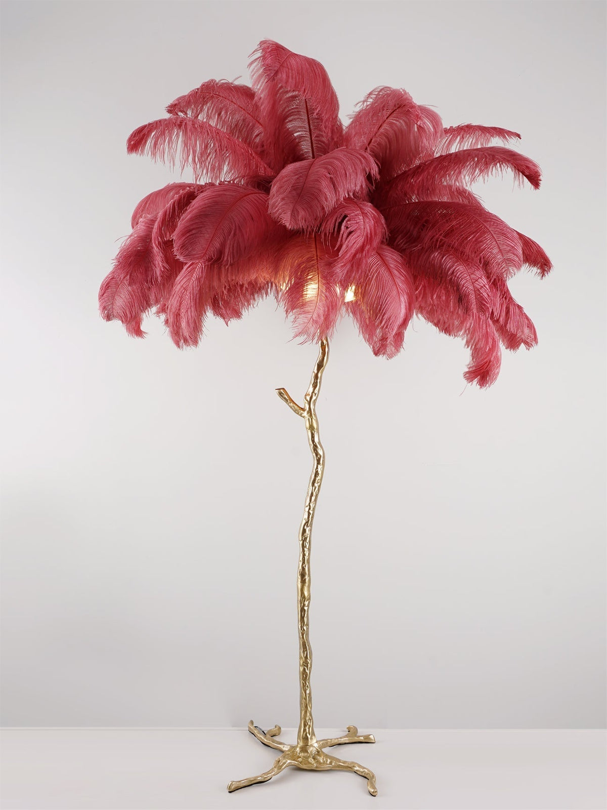 Selis Feather messing vloerlamp