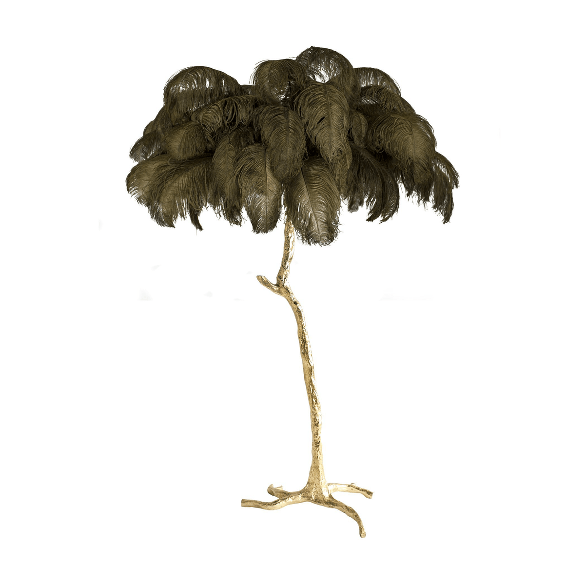 Selis Feather messing vloerlamp