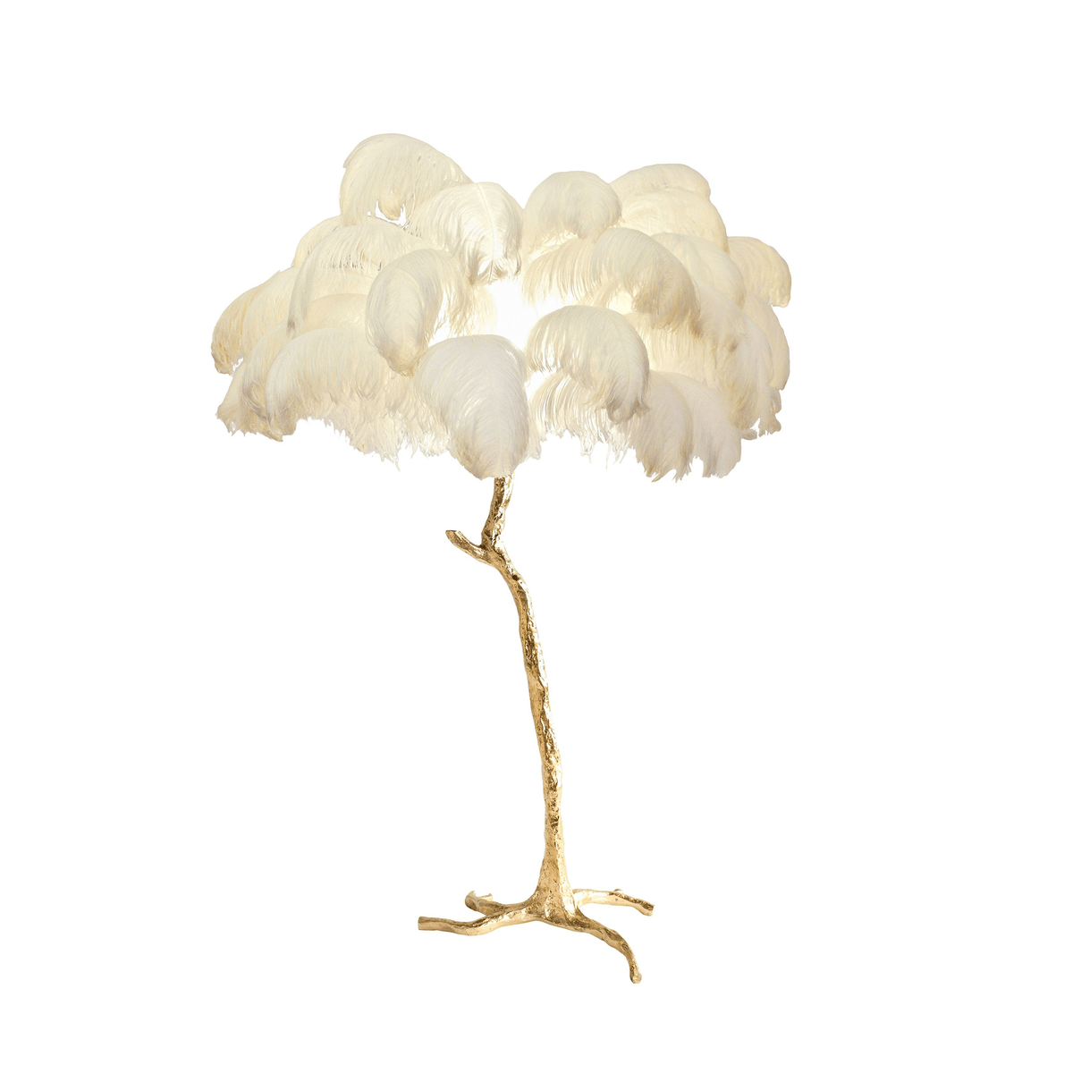 Selis Feather messing vloerlamp