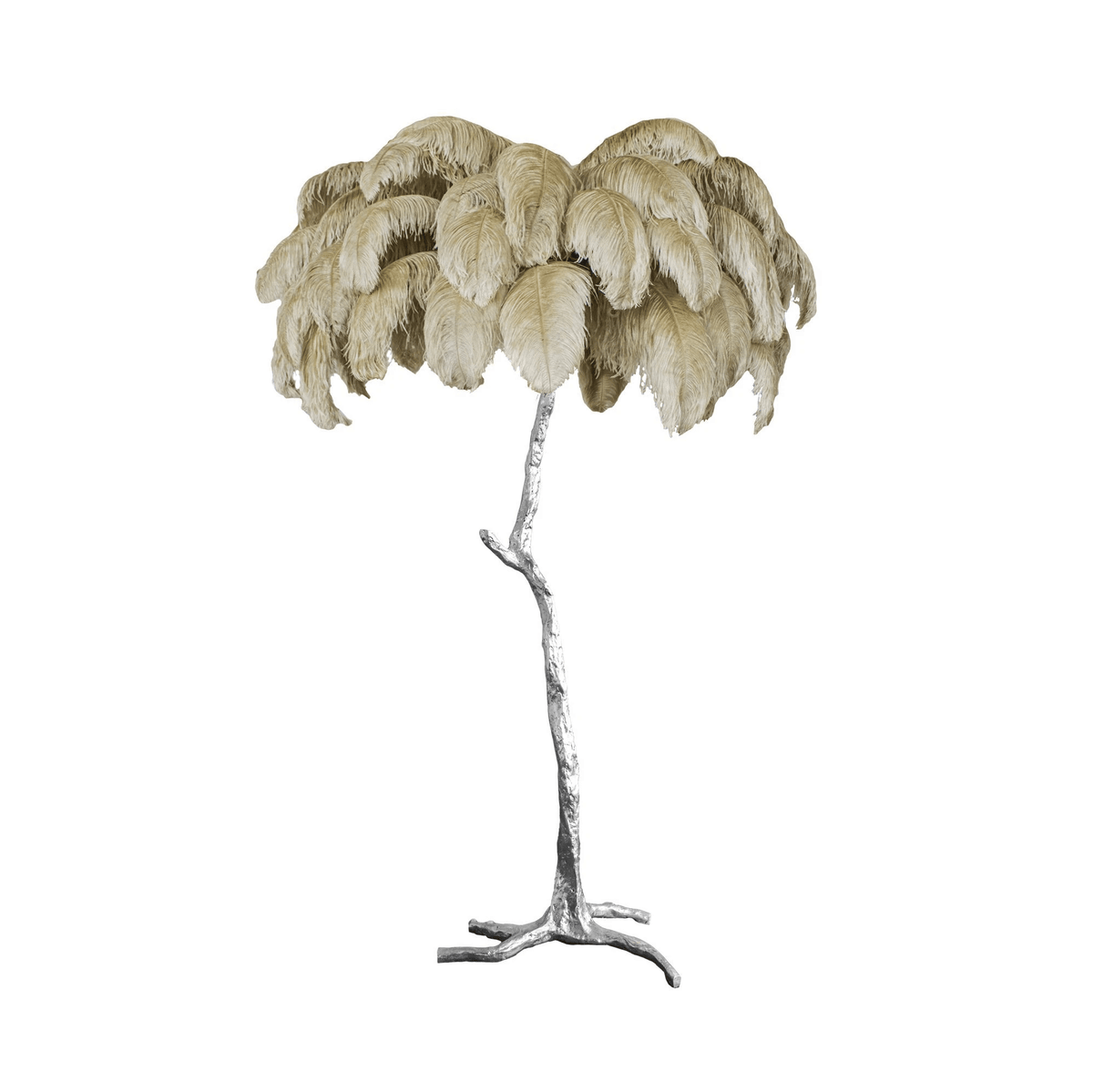 Selis Feather messing vloerlamp