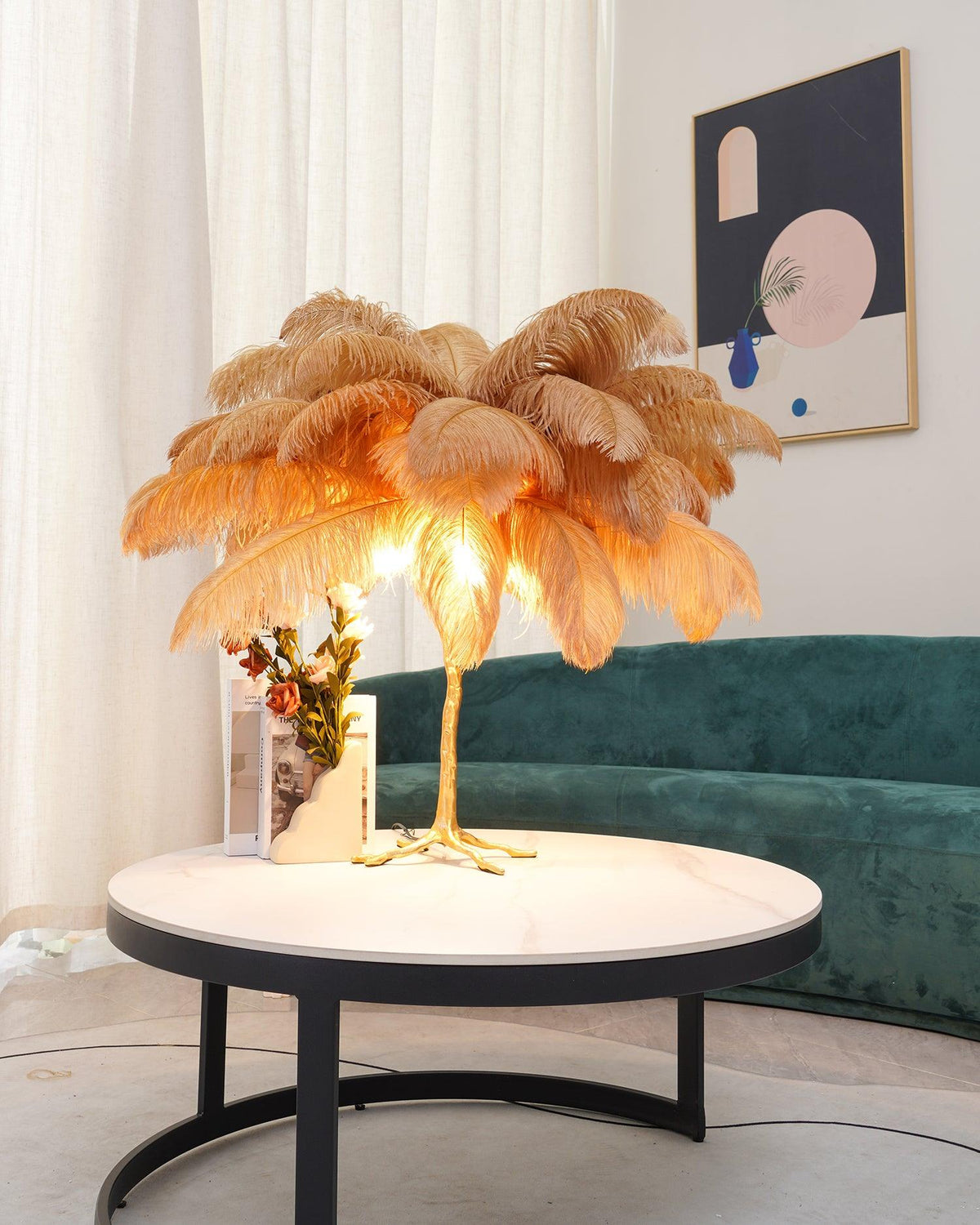 Ostrich tafellamp