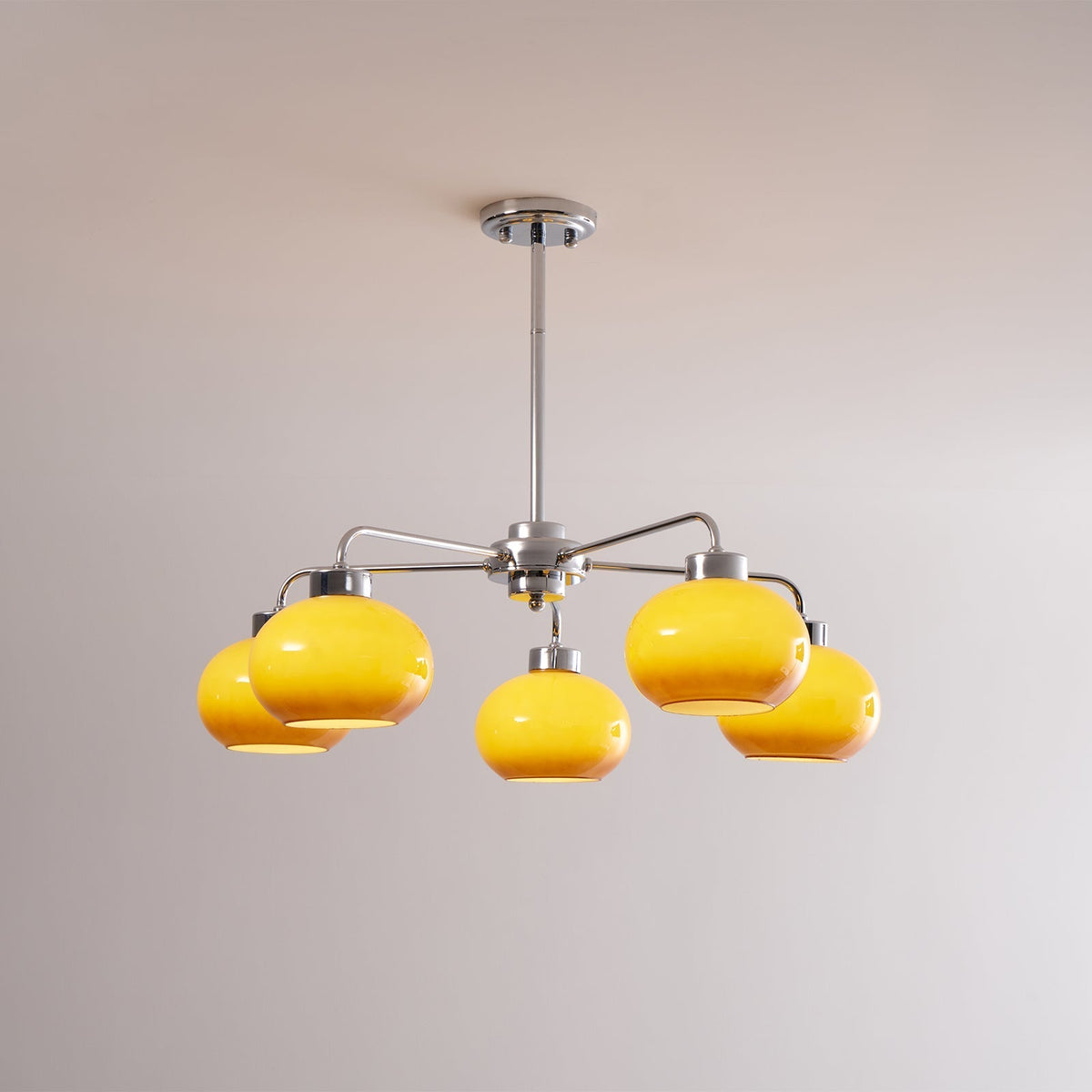 Liorenira Kroonluchter glas chroom Geometrisch Retro