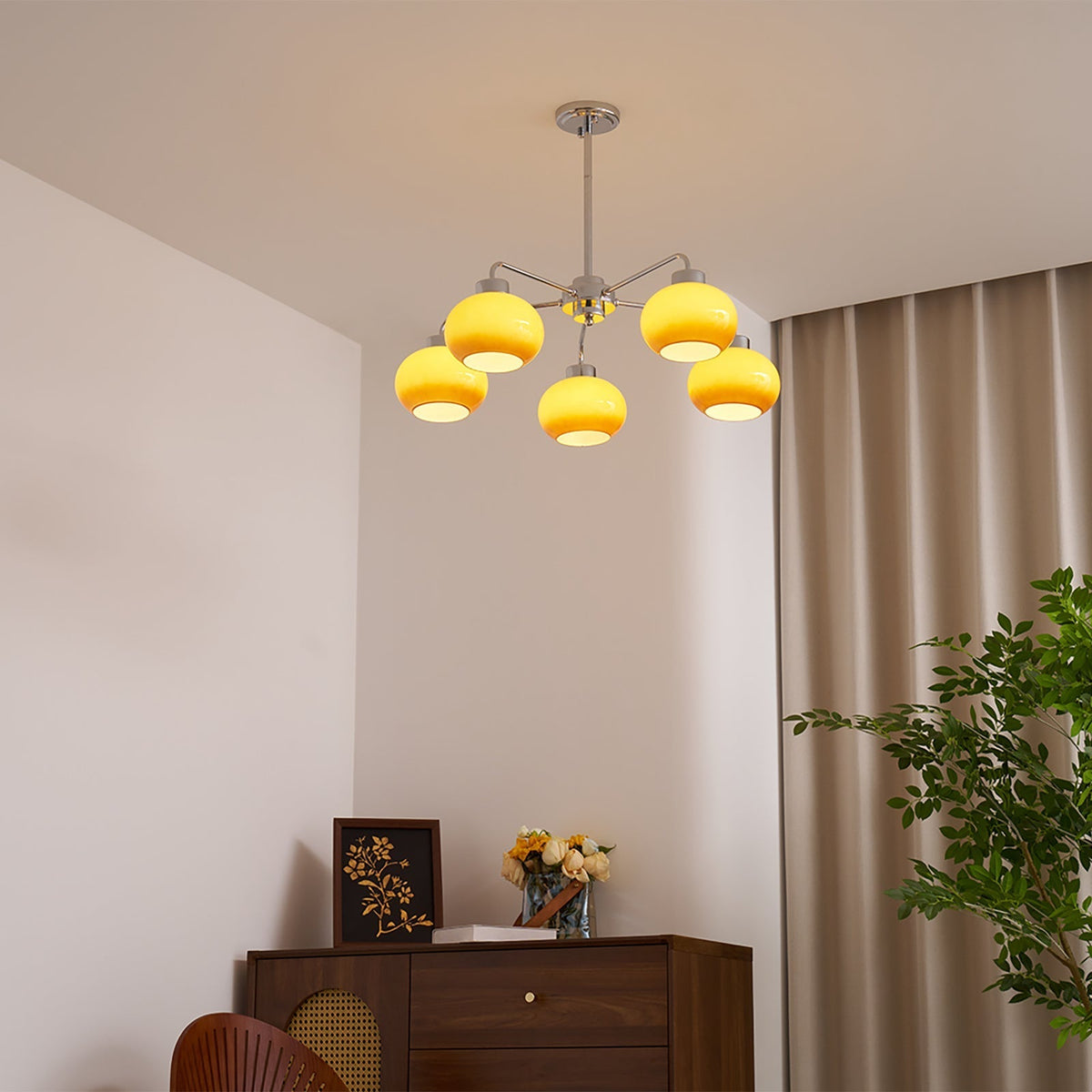 Liorenira Kroonluchter glas chroom Geometrisch Retro