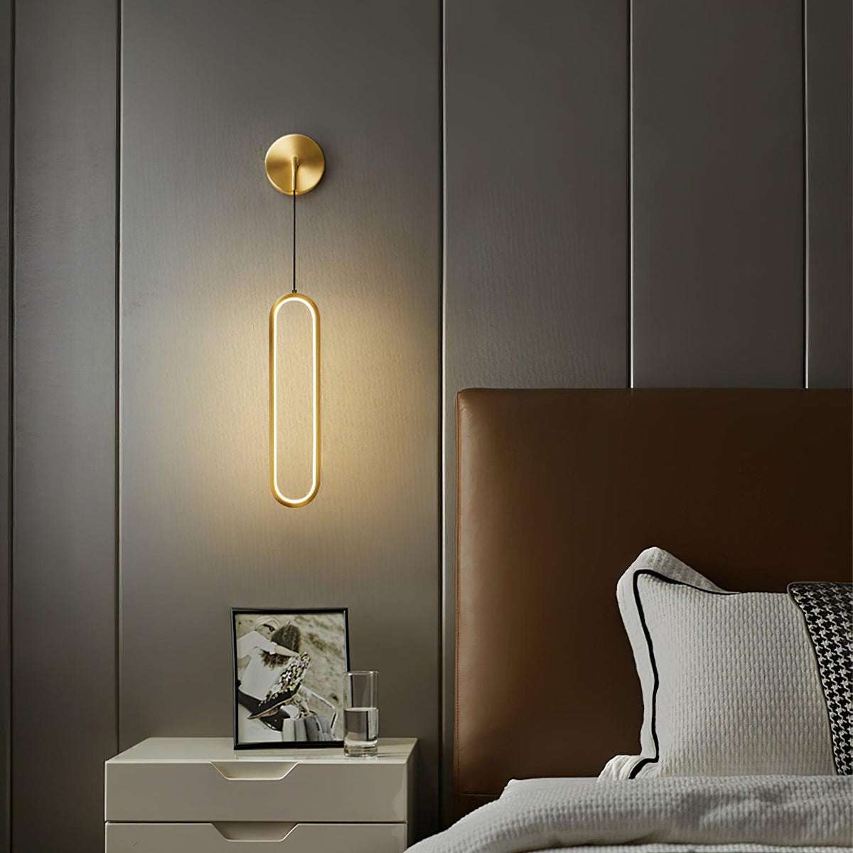 Solisenne Aven LED messing wandlamp