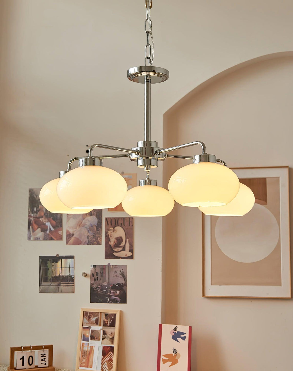 Liorenira Kroonluchter glas chroom Geometrisch Retro