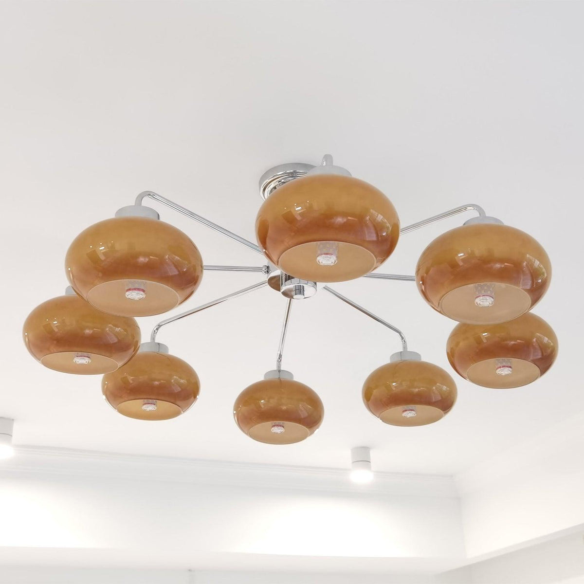 Liorenira Kroonluchter glas chroom Geometrisch Retro