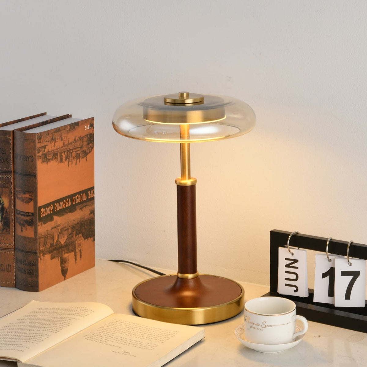 Layla Vintage glas tafellamp