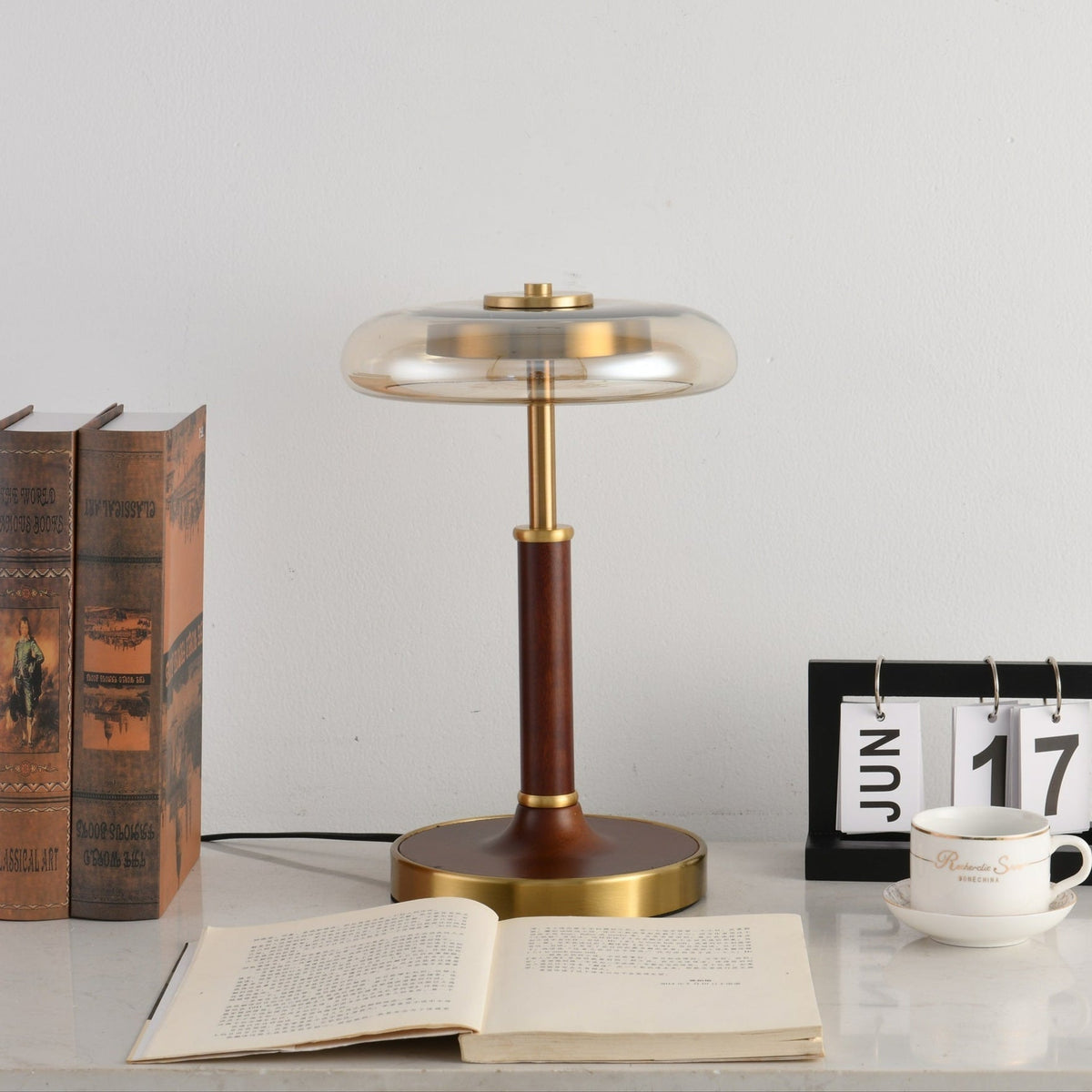 Layla Vintage glas tafellamp