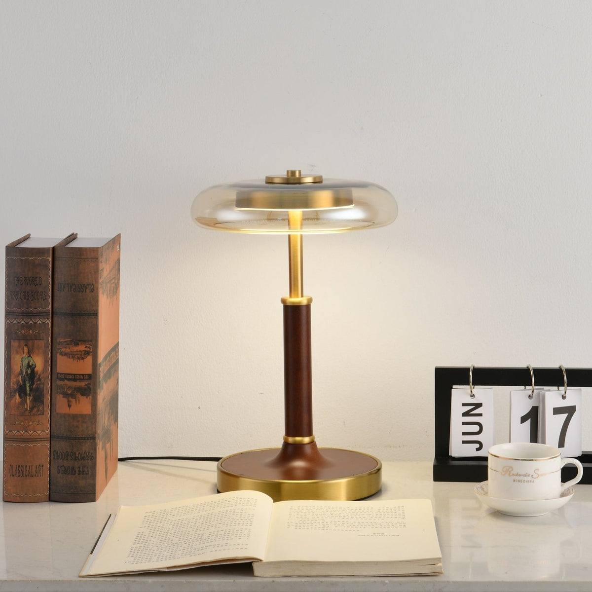 Layla Vintage glas tafellamp