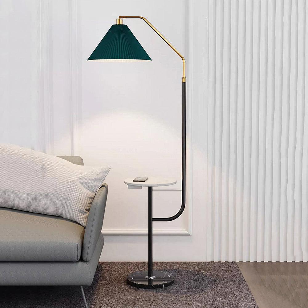 Nexc vloerlamp van marmer en hout