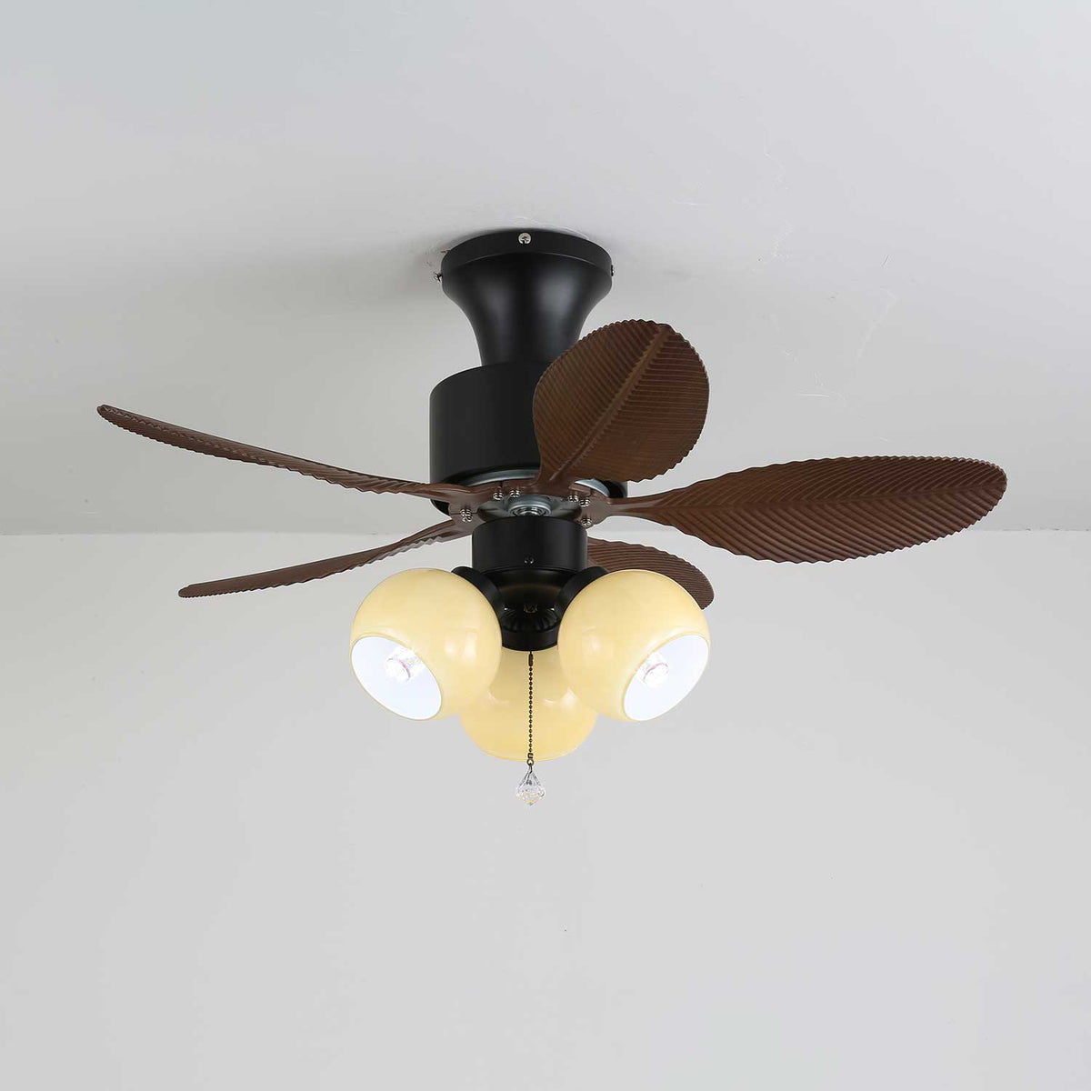 Althea Vintage Houten Plafondventilator met Verlichting