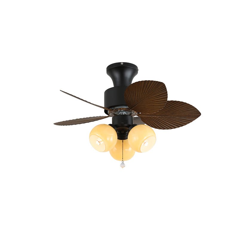 Celoine Tropische plafondventilator met verlichting van glas