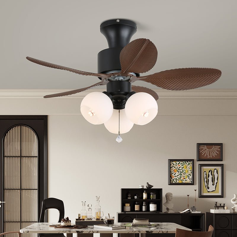Celoine Tropische plafondventilator met verlichting van glas