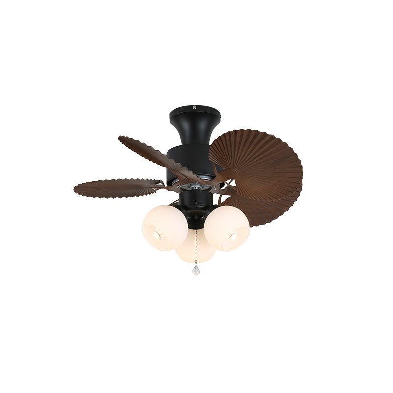 Celoine Tropische plafondventilator met verlichting van glas