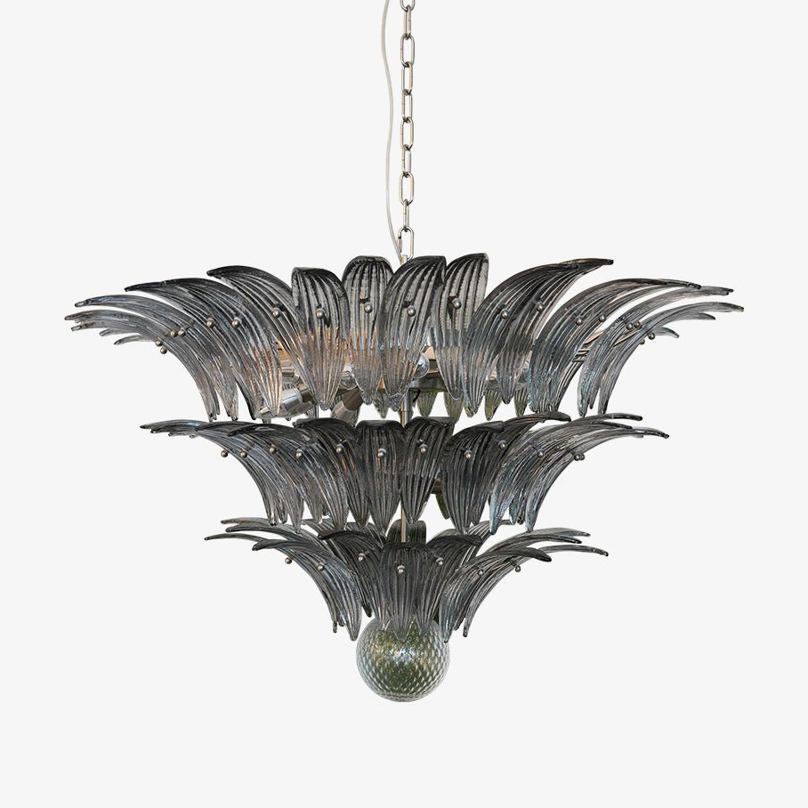 Eirivelle kroonluchter Murano-glas palmbladeren niveaus