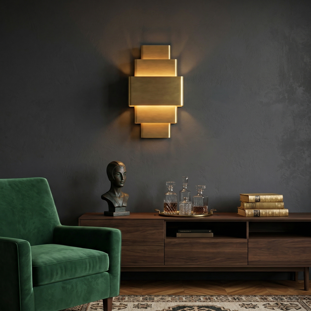 Casaella messing wandlamp