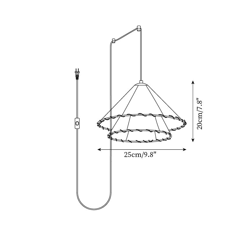 Avenalise met stekker hanglamp