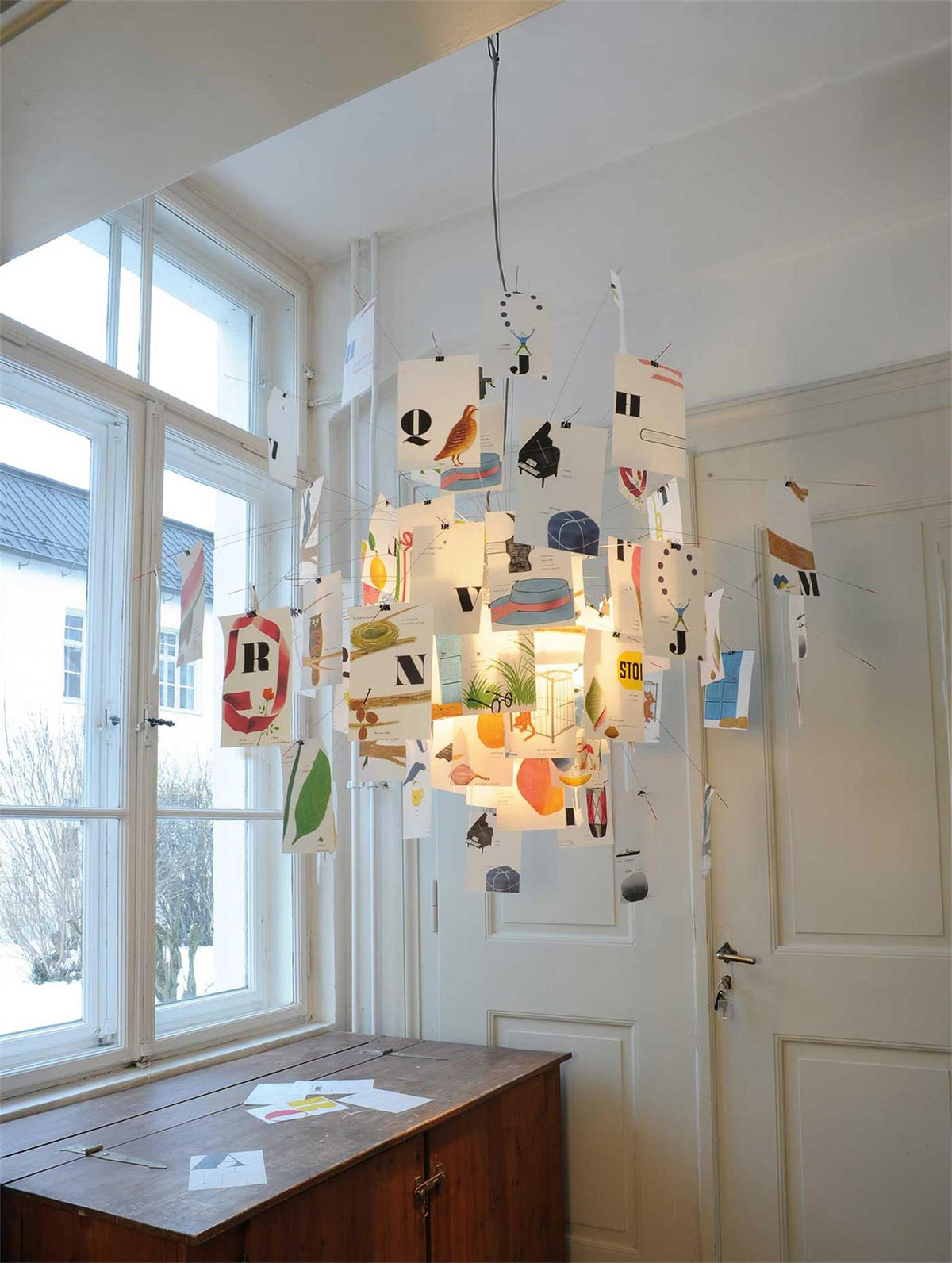 Luninena papier kroonluchter