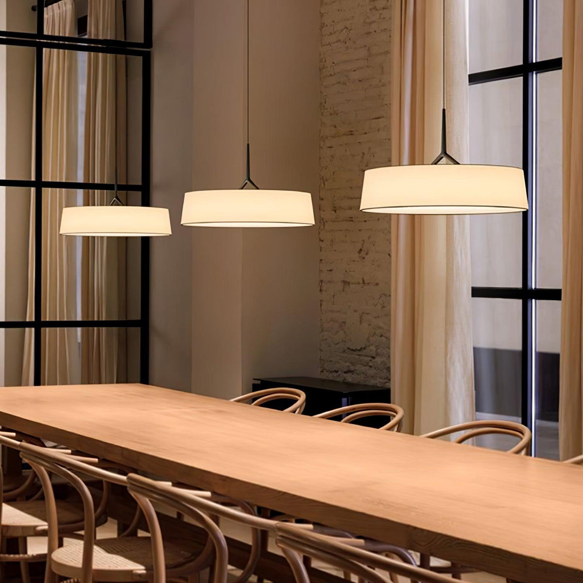 Linisine cilindrische stoffen hanglamp