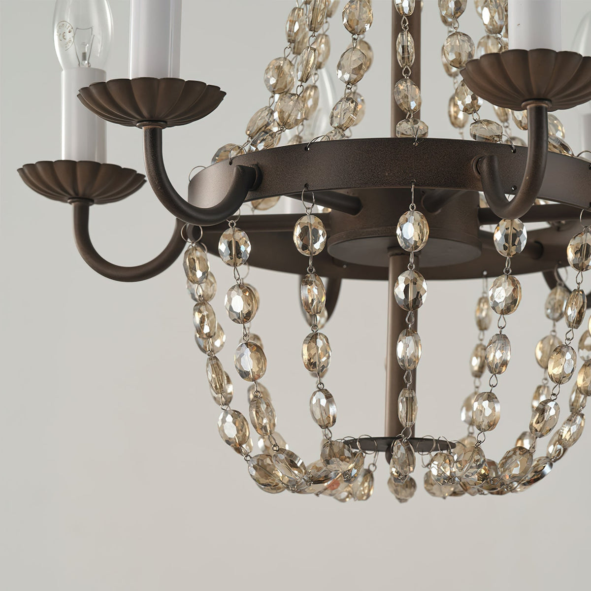 Luxinine Vintage Vloermarkt Kroonluchter met Kristal
