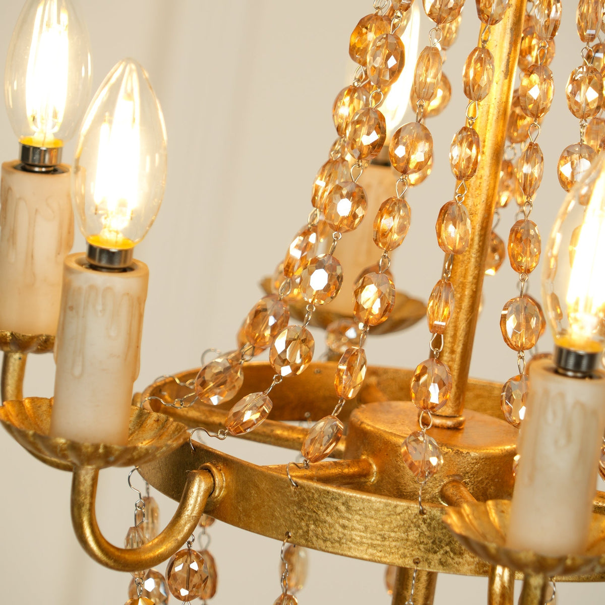 Luxinine Vintage Vloermarkt Kroonluchter met Kristal