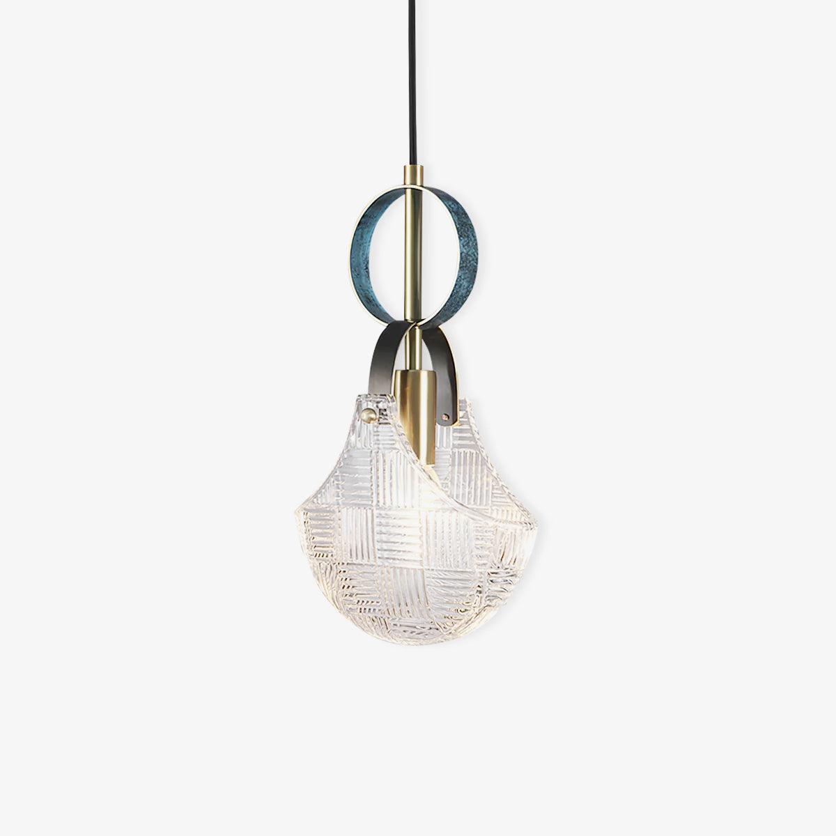 Eirerine hanglamp glas messing teal