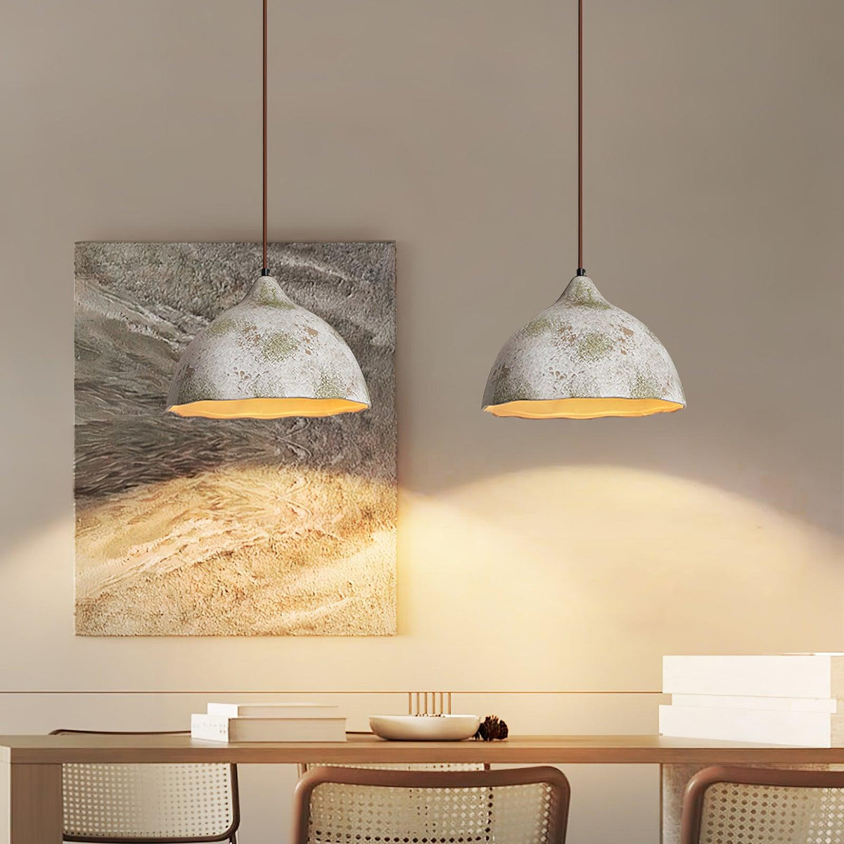 Moss Minimalistische hanglamp van hout