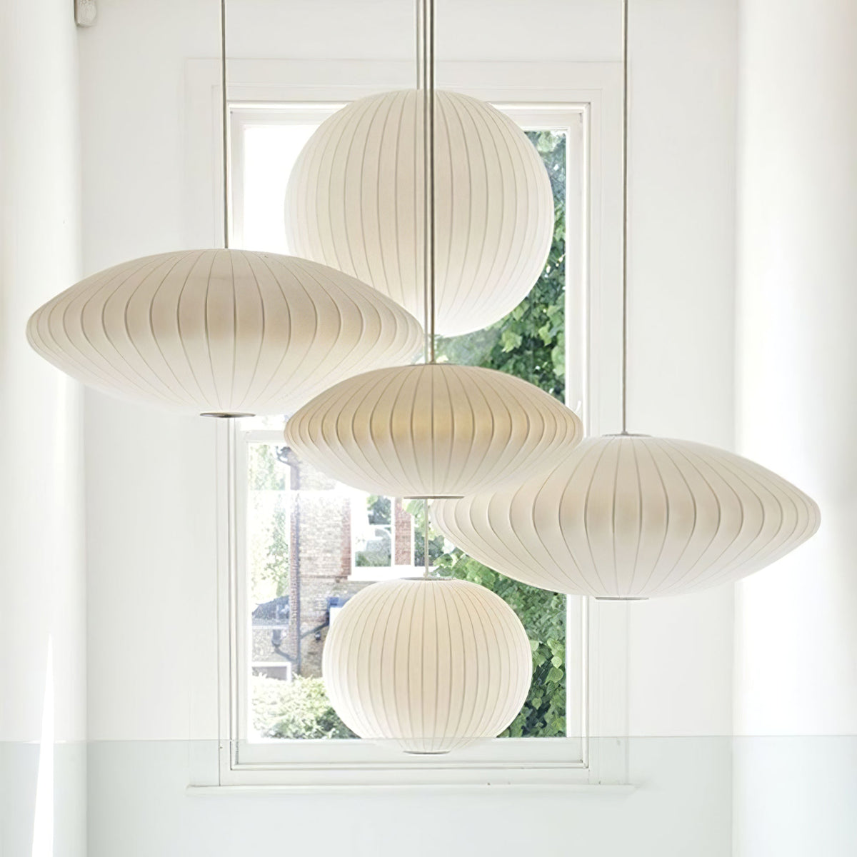 Fisoren Moderne hanglamp van zijde
