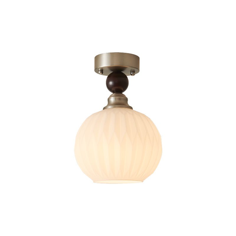 Ivcarila Moderne minimalistische plafondlamp met parelsferen glas