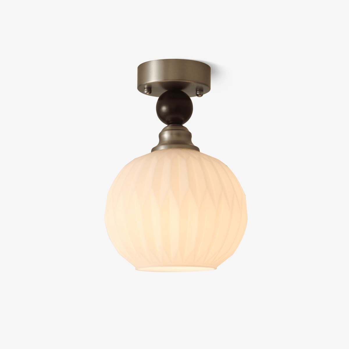 Ivcarila Moderne minimalistische plafondlamp met parelsferen glas