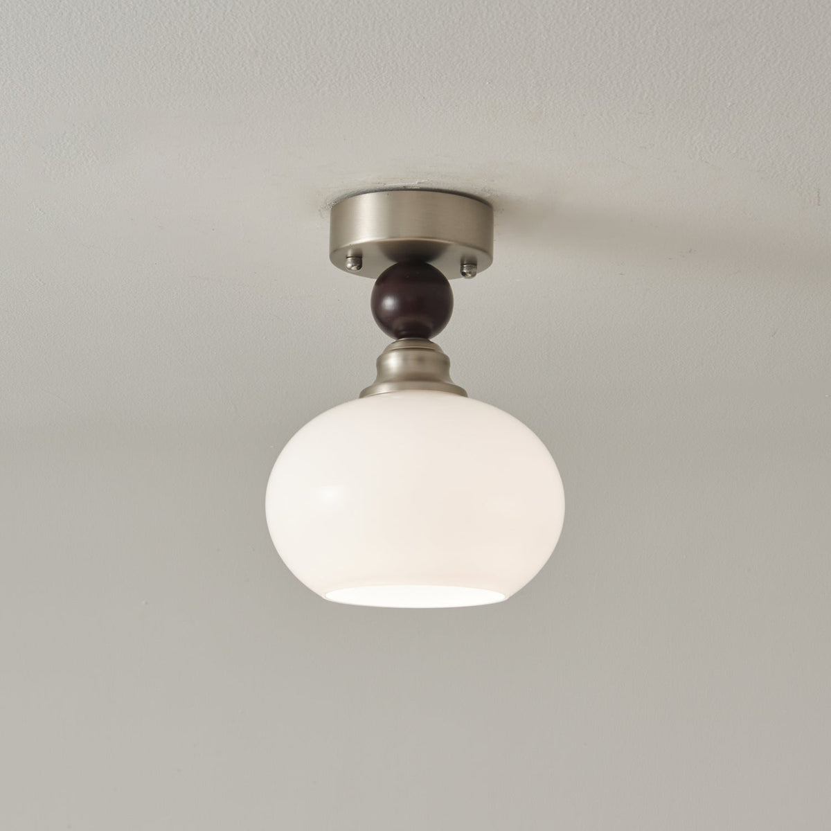 Ivcarila Moderne minimalistische plafondlamp met parelsferen glas