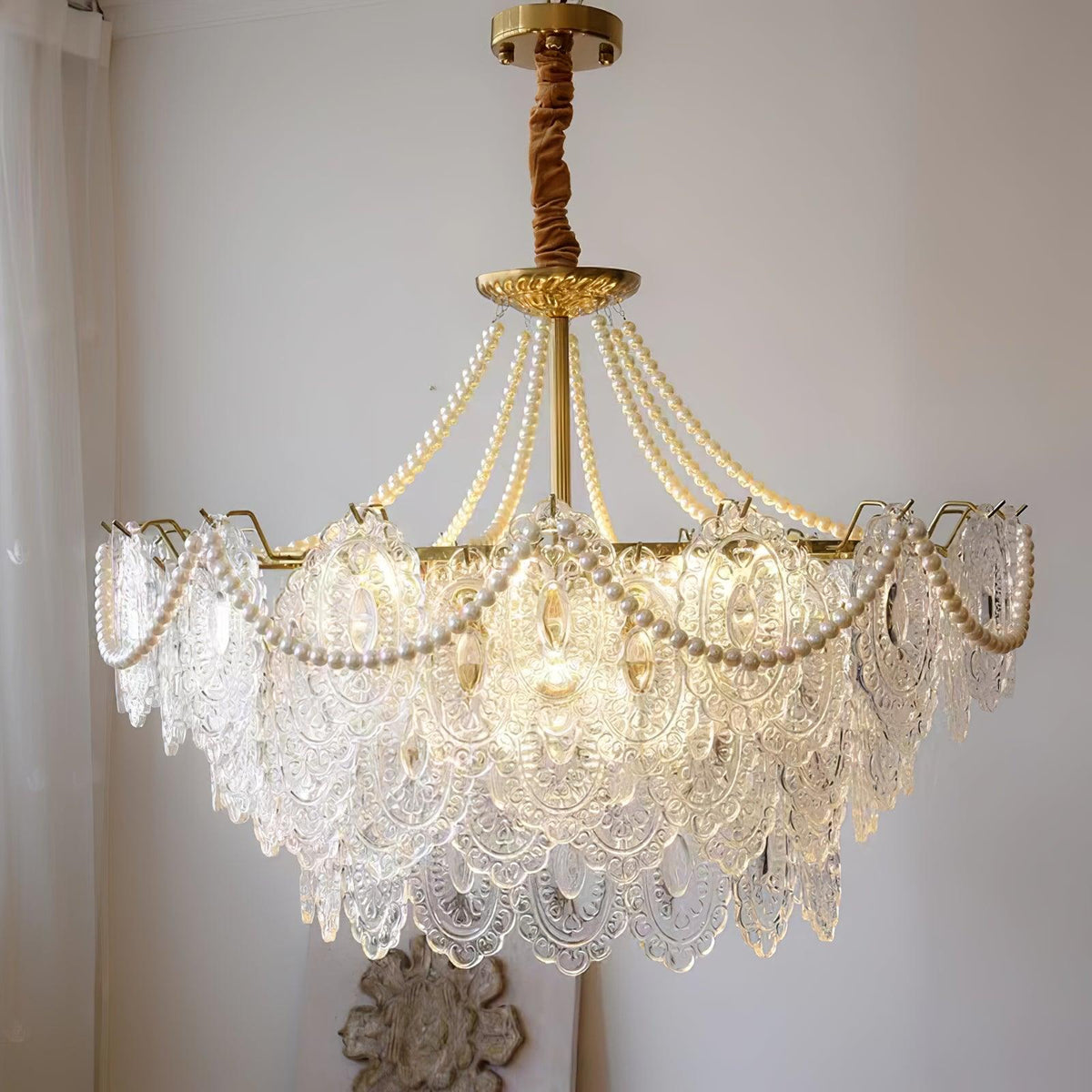 Eirivaine kroonluchter met glas