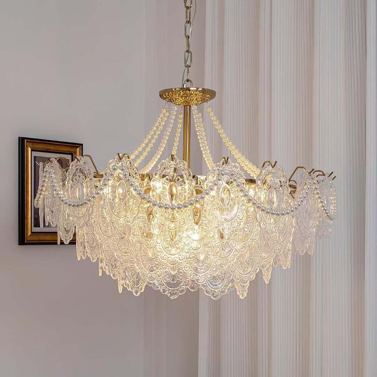 Eirivaine kroonluchter met glas