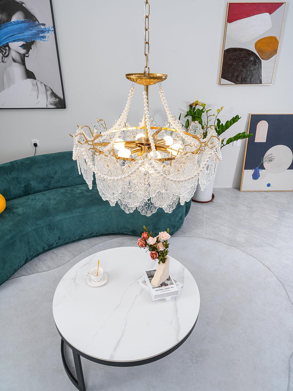 Eirivaine kroonluchter met glas