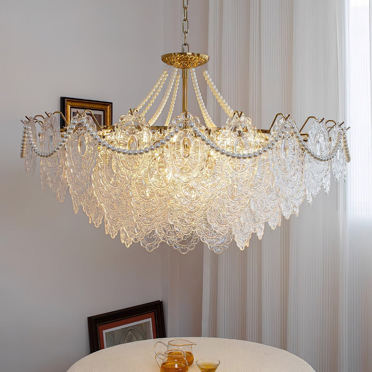 Eirivaine kroonluchter met glas