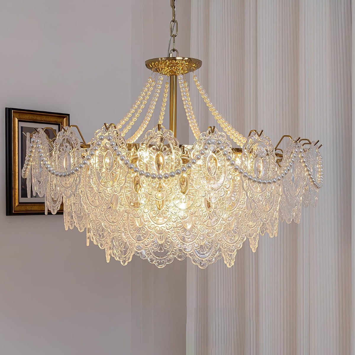 Eirivaine kroonluchter met glas