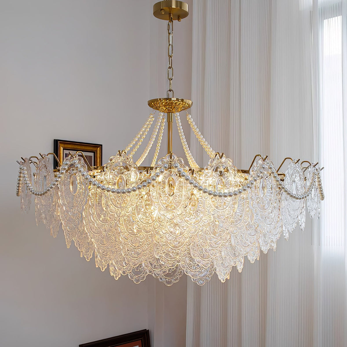 Eirivaine kroonluchter met glas