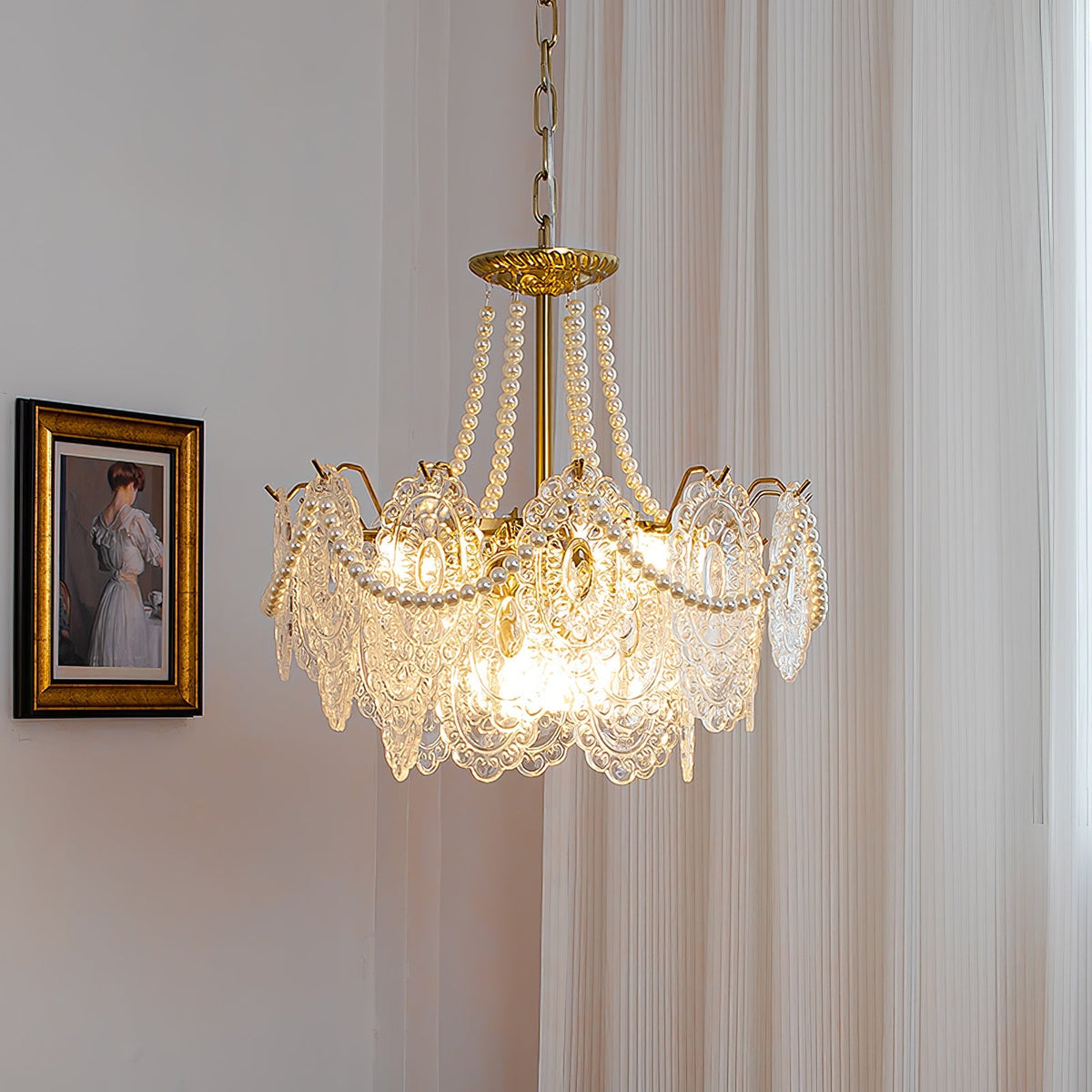 Eirivaine kroonluchter met glas